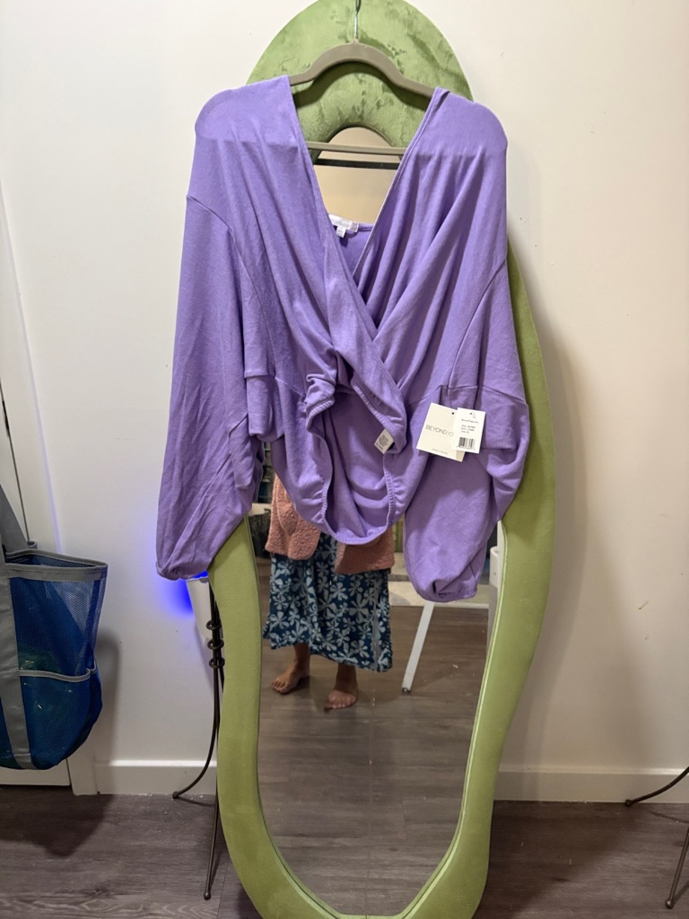 Beyond Yoga Lavender Draped Pullover